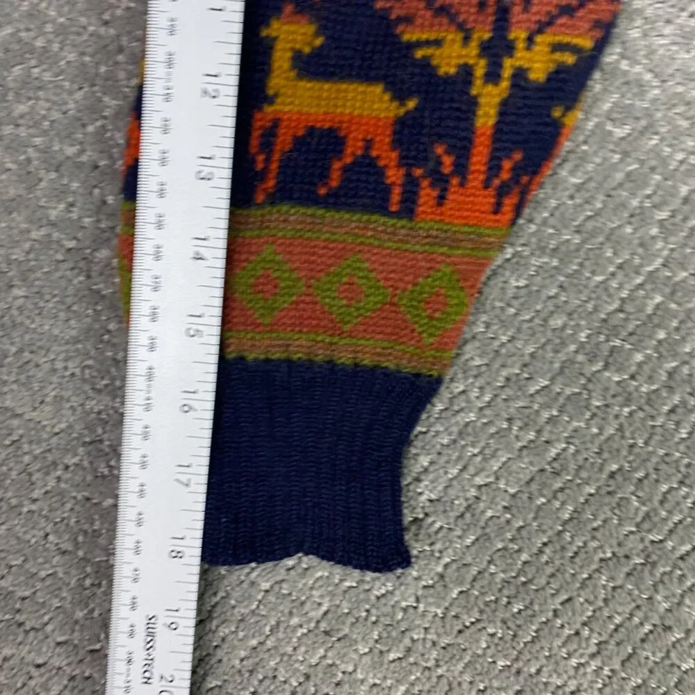 Vintage Past Times Cardigan Sweater Women's Small Floral Knit Wool Made in UK - Picture 11 of 11